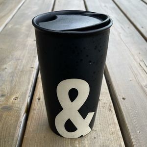 Starbucks Matte Black “&” Double Walled Travel Mug
